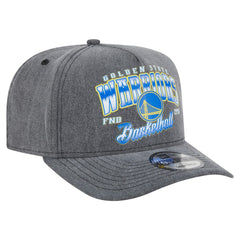 Golden State Warriors Throwback Washed Pre-Curved 9FIFTY Snapback Hat Charcoal