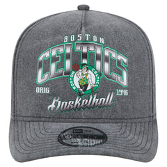 Boston Celtics Throwback Washed Pre-Curved 9FIFTY Snapback Hat Charcoal
