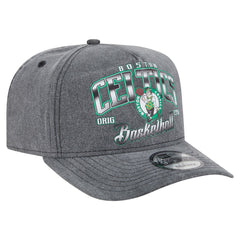 Boston Celtics Throwback Washed Pre-Curved 9FIFTY Snapback Hat Charcoal