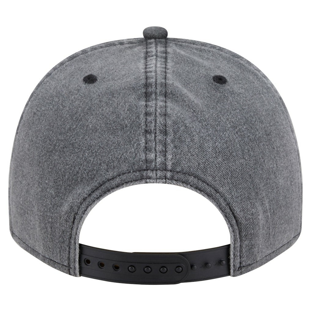 Chicago Bulls Throwback Washed Pre-Curved 9FIFTY Snapback Hat Charcoal