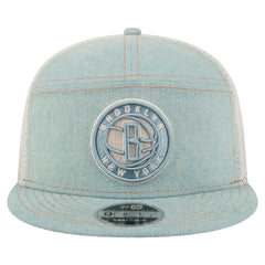 Brooklyn Nets Adventure Denim Split Panel 9FIFTY Snapback Trucker Hat
