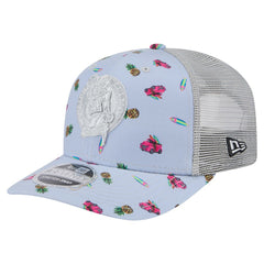 Boston Celtics Adventure Aloha Pattern 9SEVENTY Stretch-Snap Hat Light Blue/Gray