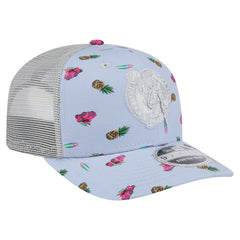 Boston Celtics Adventure Aloha Pattern 9SEVENTY Stretch-Snap Hat Light Blue/Gray