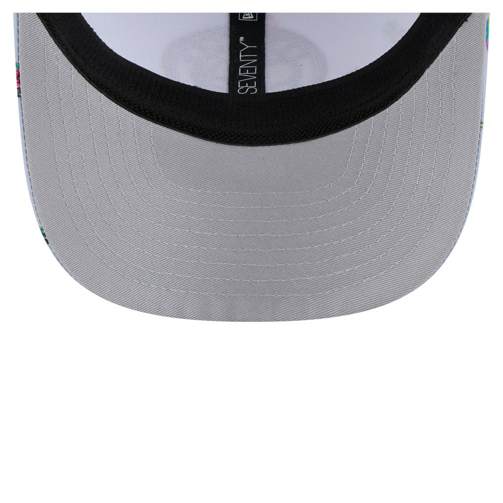 Brooklyn Nets Adventure Aloha Pattern 9SEVENTY Stretch-Snap Hat Light Blue/Gray