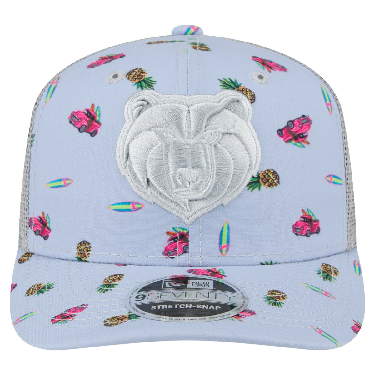 Memphis Grizzlies Adventure Aloha Pattern 9SEVENTY Stretch-Snap Hat Light Blue/Gray