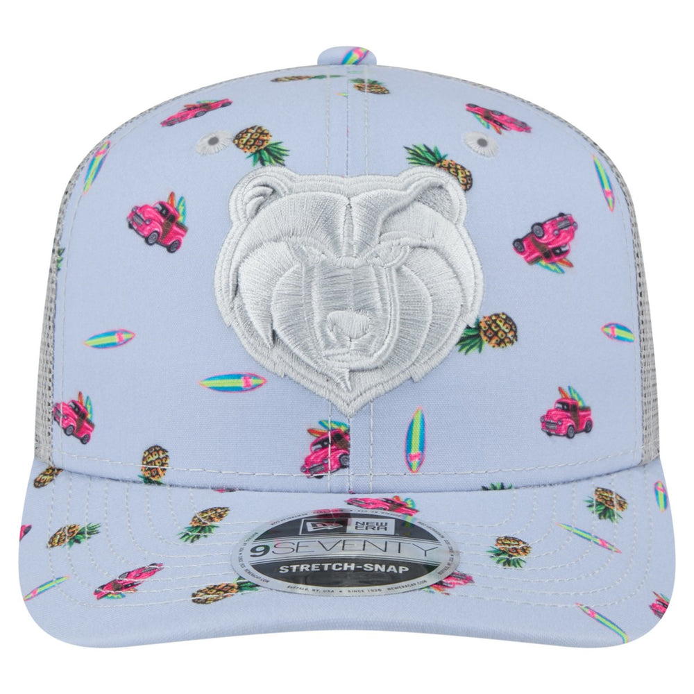 Memphis Grizzlies Adventure Aloha Pattern 9SEVENTY Stretch-Snap Hat Light Blue/Gray