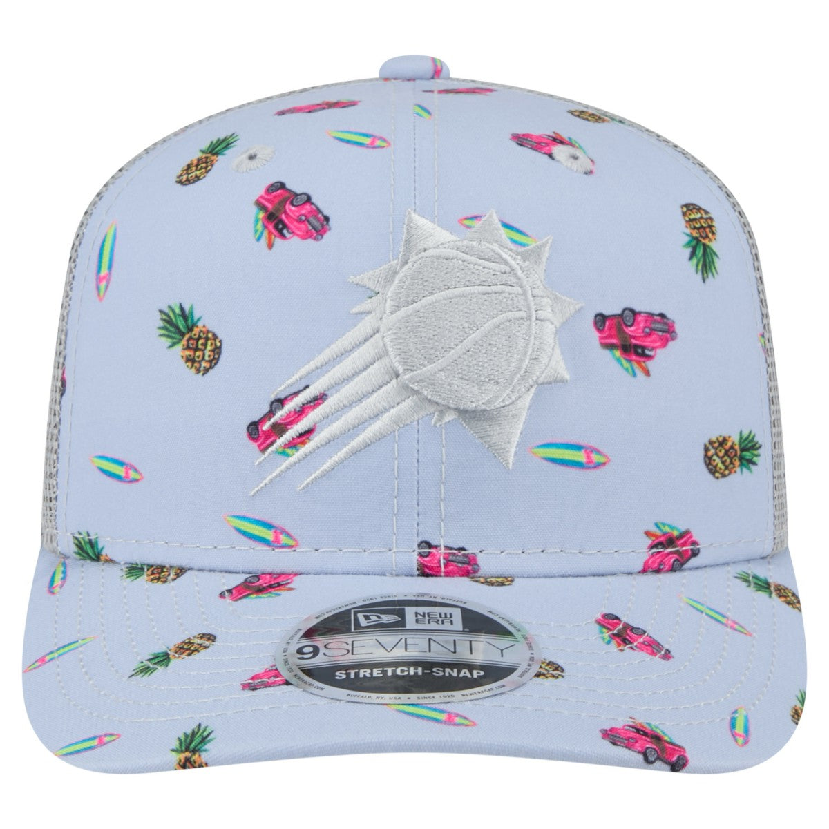 Phoenix Suns Adventure Aloha Pattern 9SEVENTY Stretch-Snap Hat Light Blue/Gray