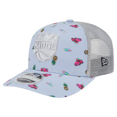 Sacramento Kings Adventure Aloha Pattern 9SEVENTY Stretch-Snap Hat Light Blue/Gray