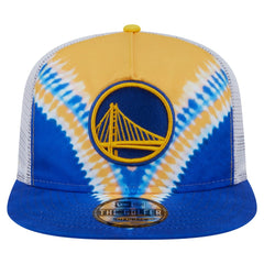 Golden State Warriors Throwback Dye Golfer Snapback Hat Royal/Gold