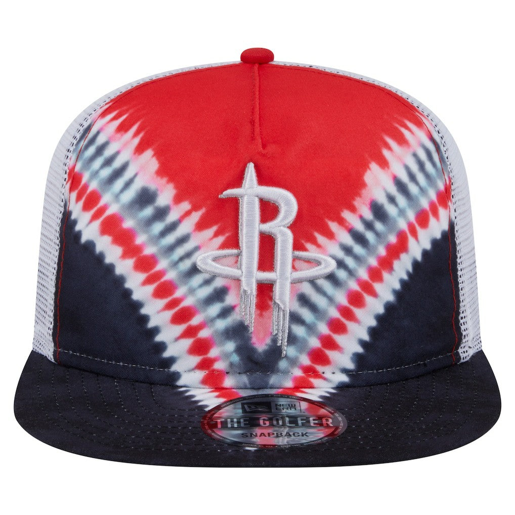 Houston Rockets Throwback Dye Golfer Snapback Hat Black/Red