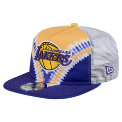 Los Angeles Lakers Throwback Dye Golfer Snapback Hat Purple/Gold