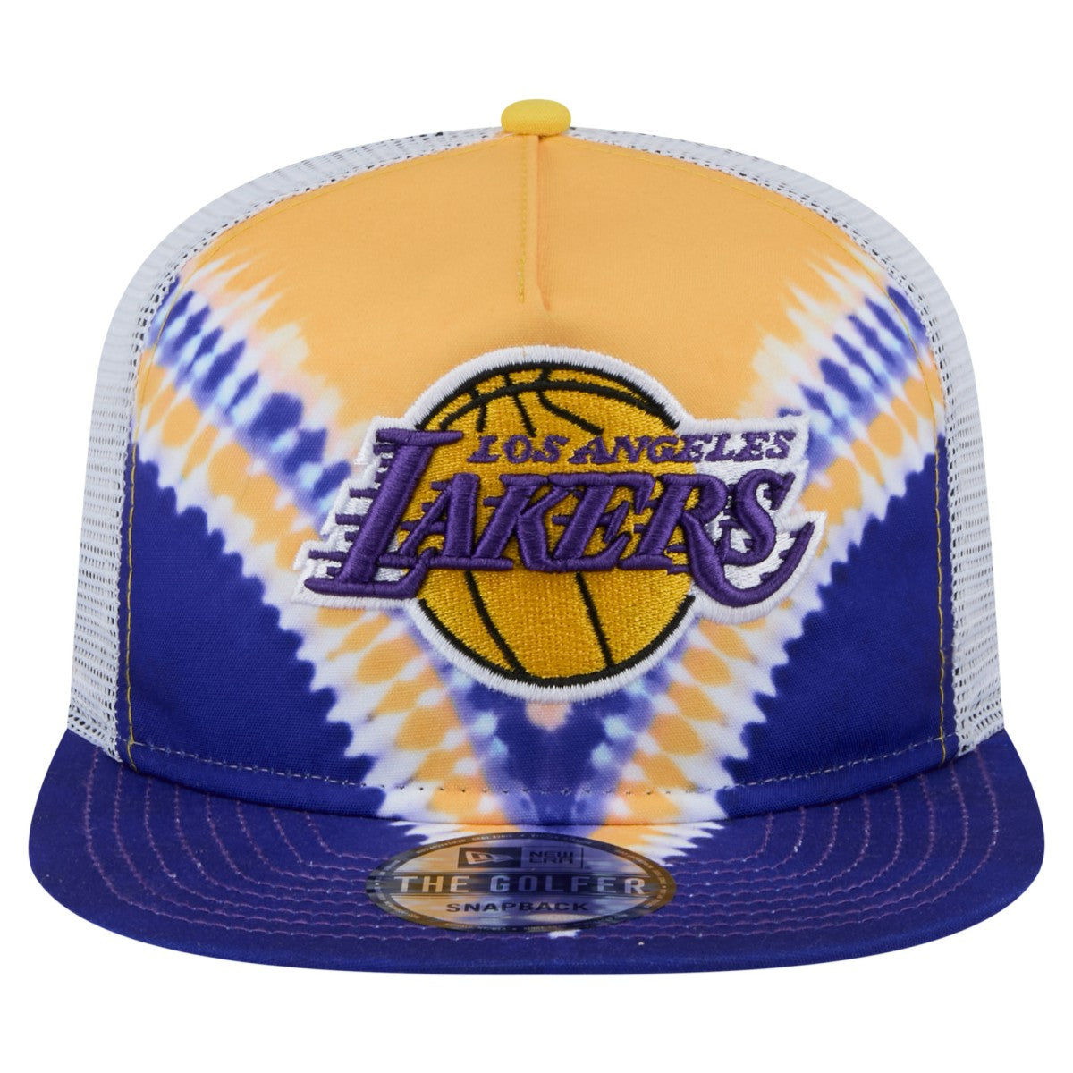 Los Angeles Lakers Throwback Dye Golfer Snapback Hat Purple/Gold