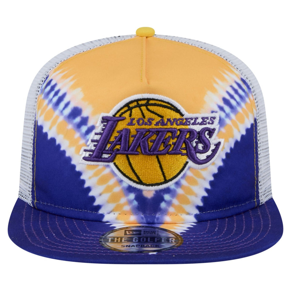 Los Angeles Lakers Throwback Dye Golfer Snapback Hat Purple/Gold