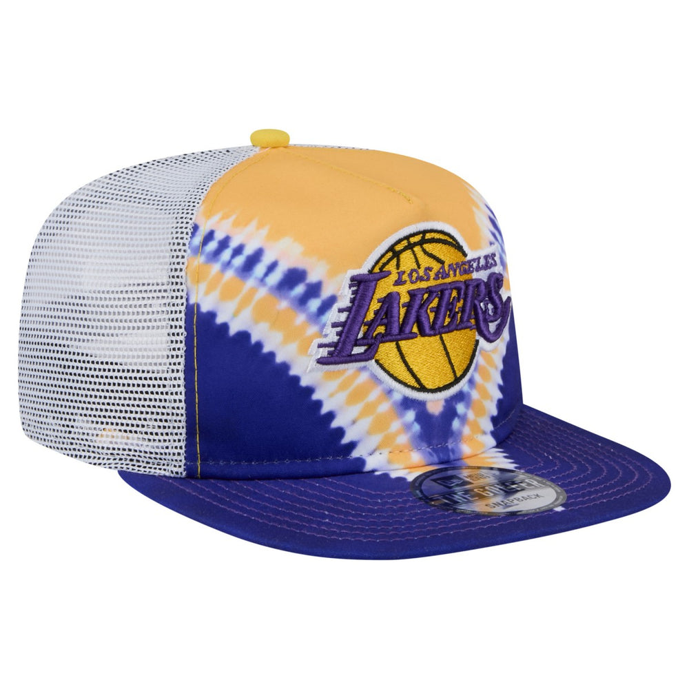 Los Angeles Lakers Throwback Dye Golfer Snapback Hat Purple/Gold