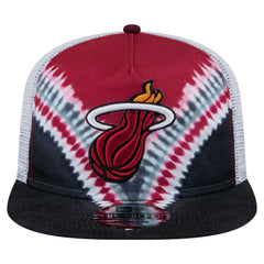 Miami Heat Throwback Dye Golfer Snapback Hat Black/Red