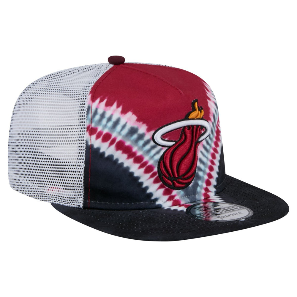 Miami Heat Throwback Dye Golfer Snapback Hat Black/Red