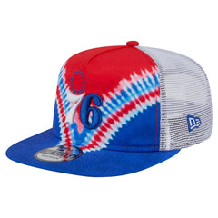 Philadelphia 76ers Throwback Dye Golfer Snapback Hat Royal/Red