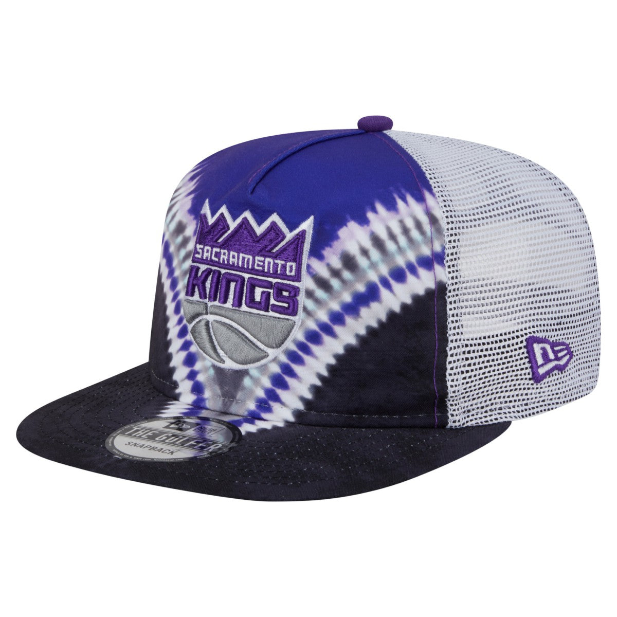 Sacramento Kings Throwback Dye Golfer Snapback Hat Black/Purple