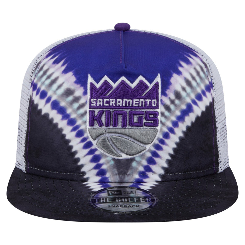 Sacramento Kings Throwback Dye Golfer Snapback Hat Black/Purple