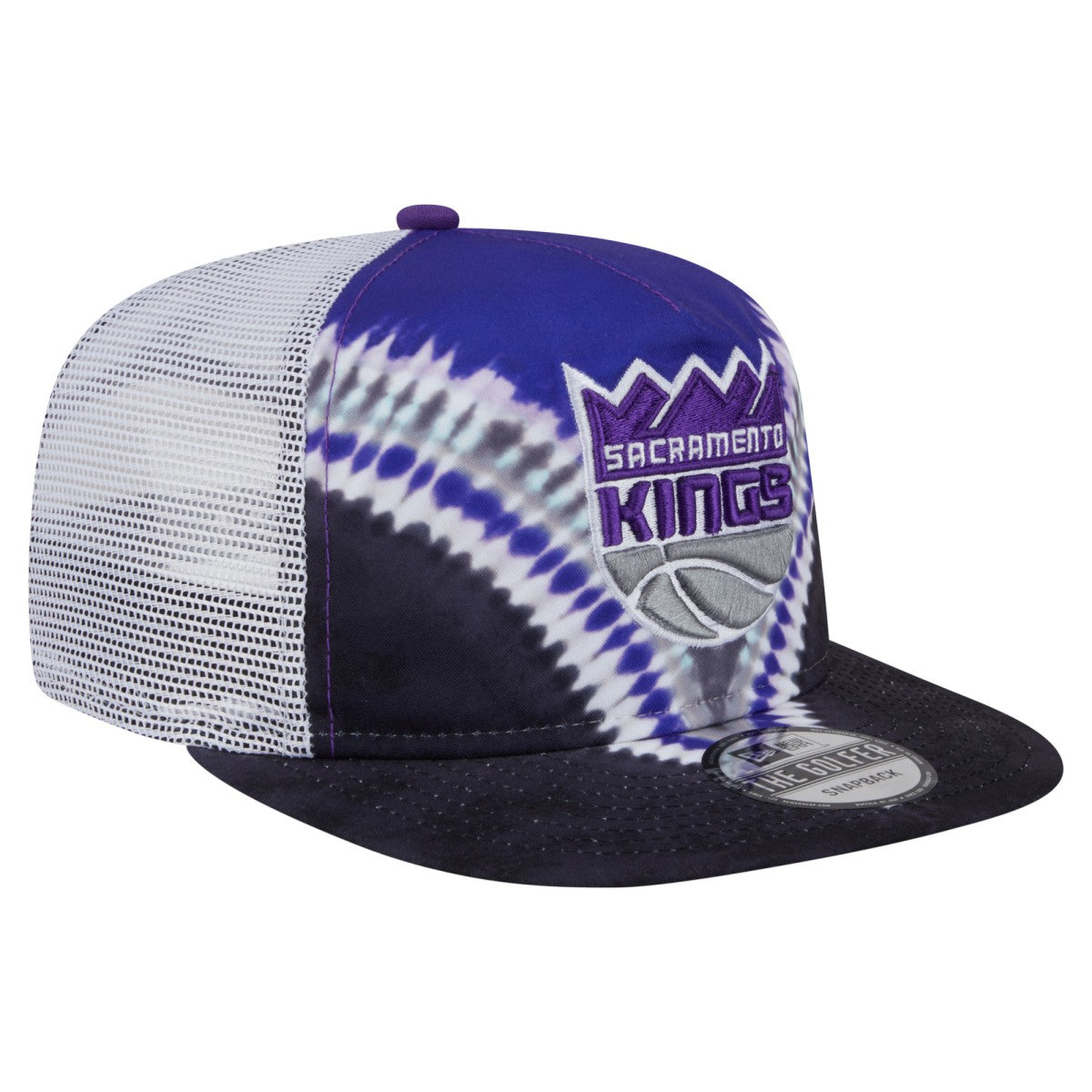 Sacramento Kings Throwback Dye Golfer Snapback Hat Black/Purple