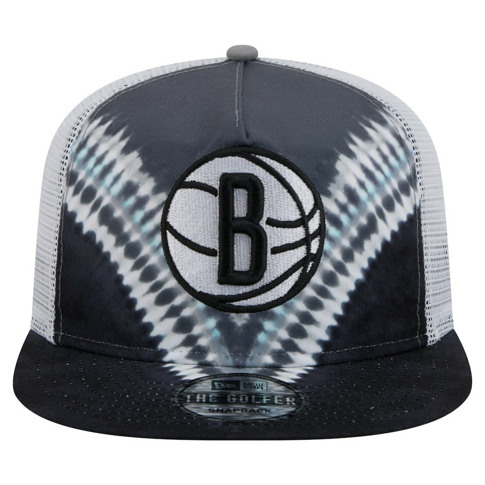Brooklyn Nets Throwback Dye Golfer Snapback Hat Black/Gray