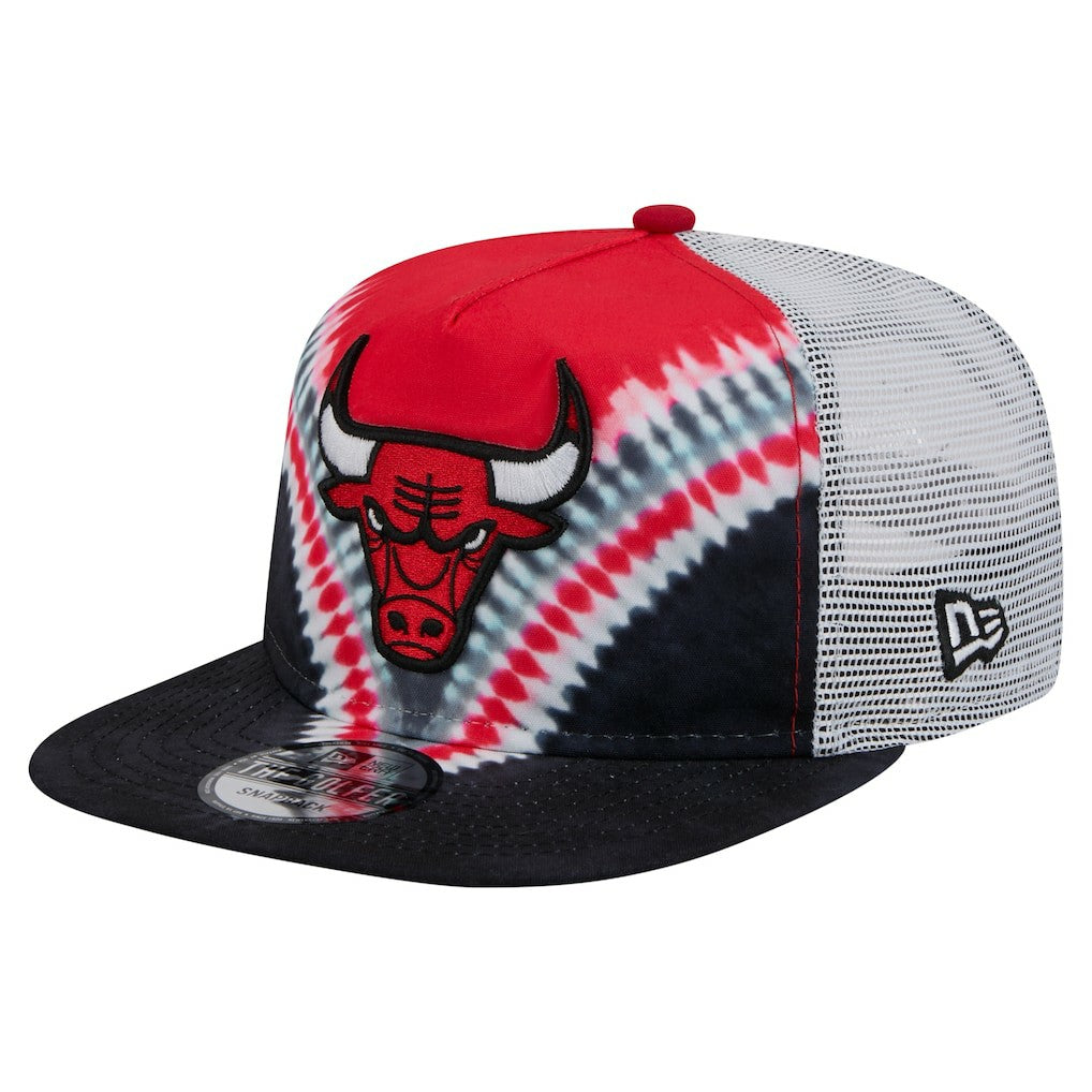 Chicago Bulls Throwback Dye Golfer Snapback Hat Black/Red