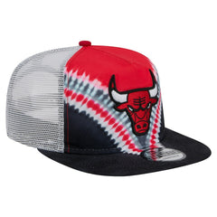 Chicago Bulls Throwback Dye Golfer Snapback Hat Black/Red