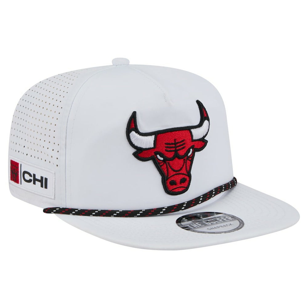 Chicago Bulls Performance Rope Golfer Adjustable Hat White