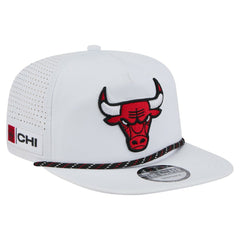 Chicago Bulls Performance Rope Golfer Adjustable Hat White