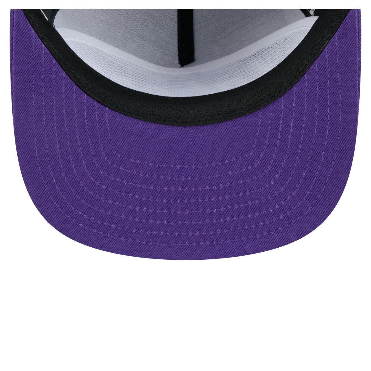 Los Angeles Lakers Team Text Golfer Snapback Hat Purple
