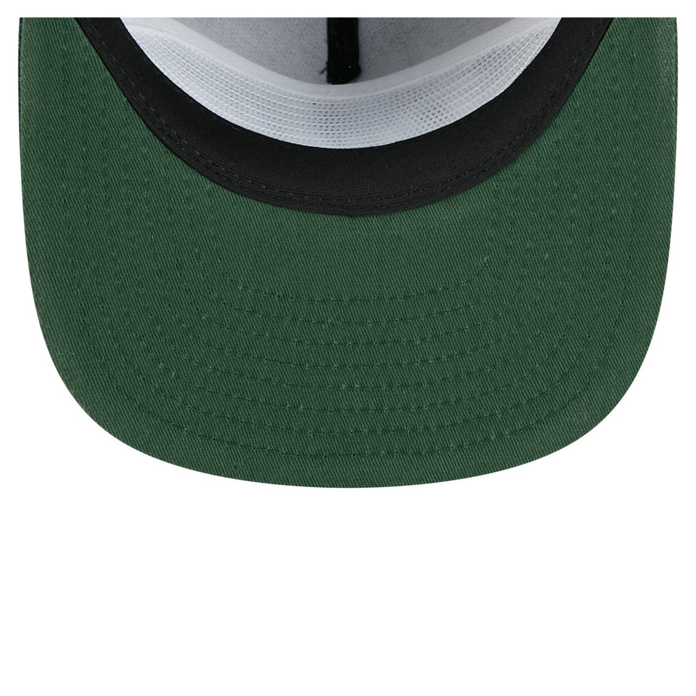 Milwaukee Bucks Team Text Golfer Snapback Hat Hunter Green