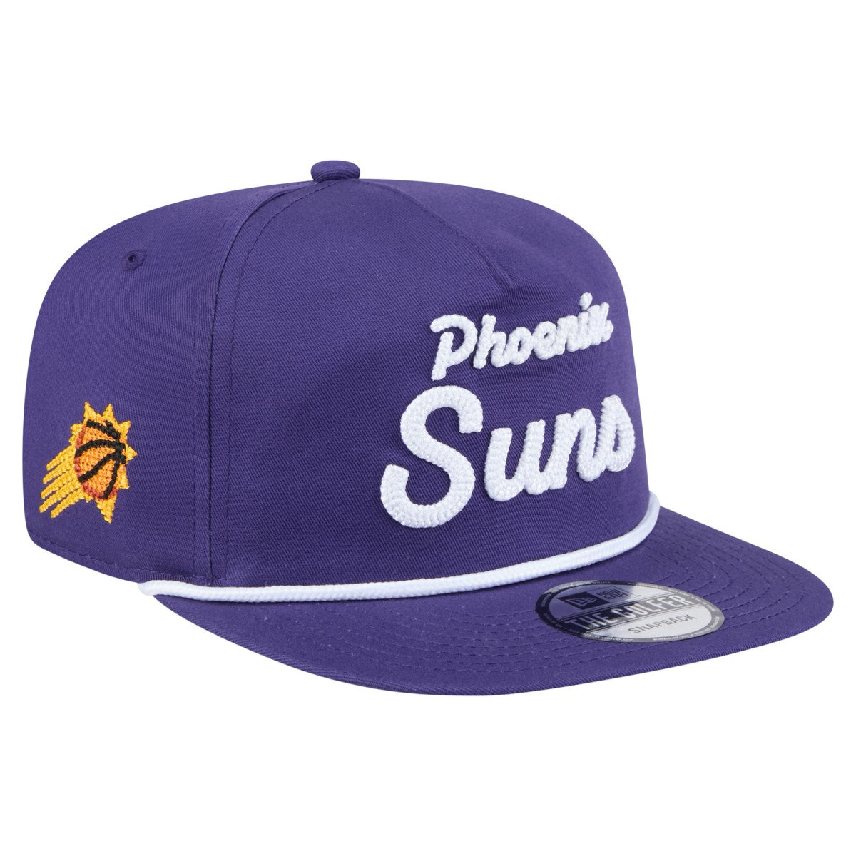 Phoenix Suns Team Text Golfer Snapback Hat Purple