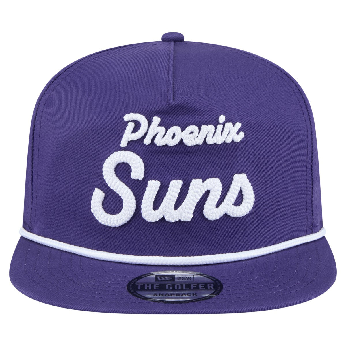 Phoenix Suns Team Text Golfer Snapback Hat Purple