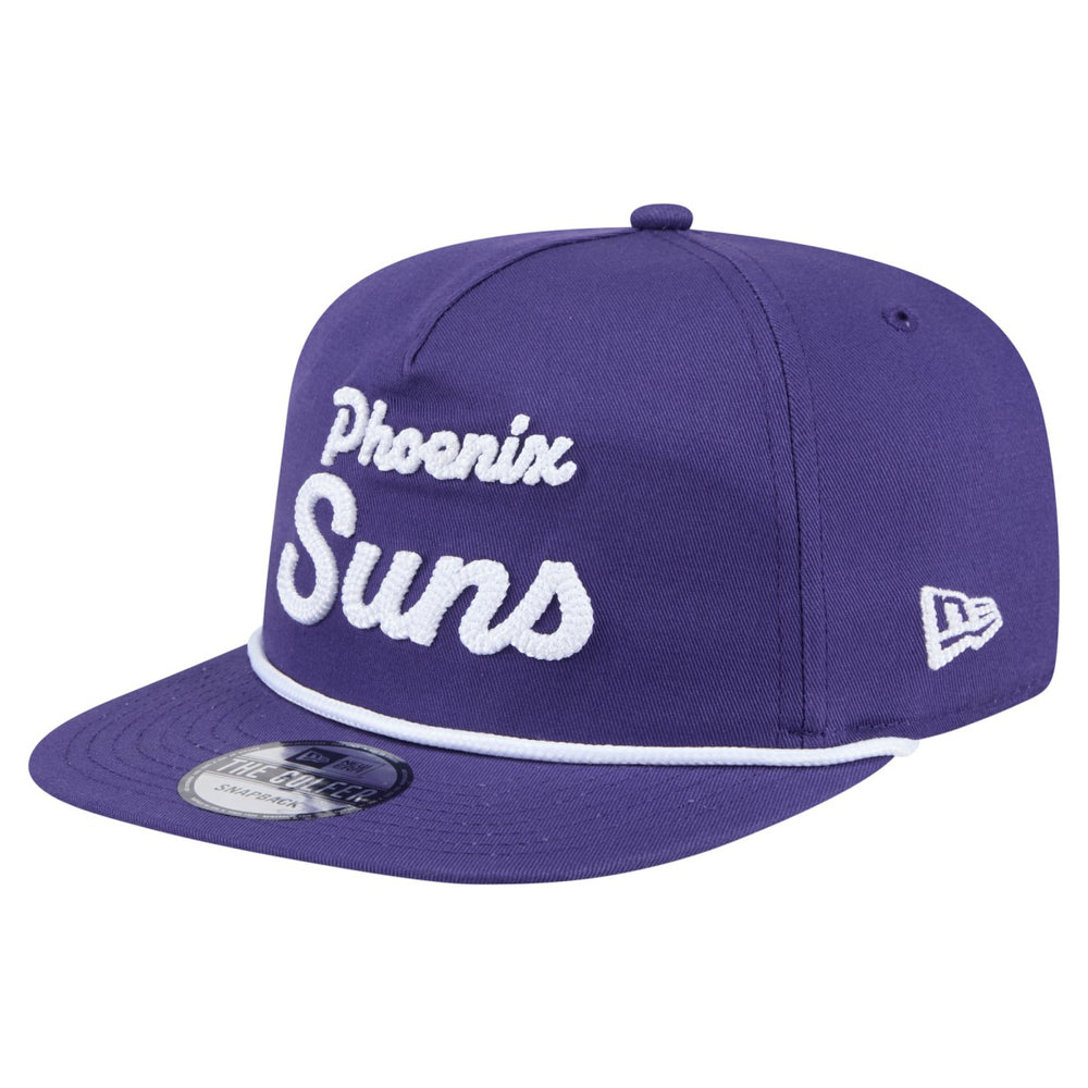 Phoenix Suns Team Text Golfer Snapback Hat Purple