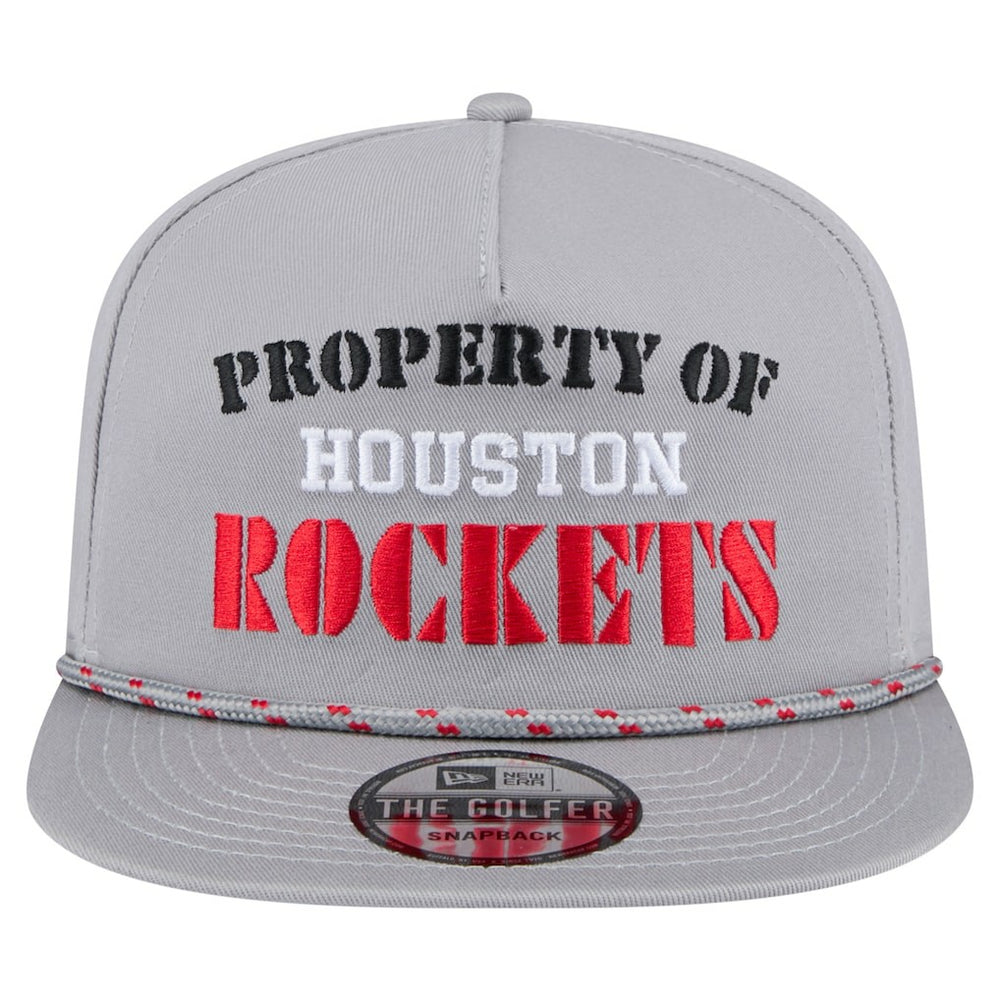 Houston Rockets Throwback Property Of Golfer Snapback Hat Gray