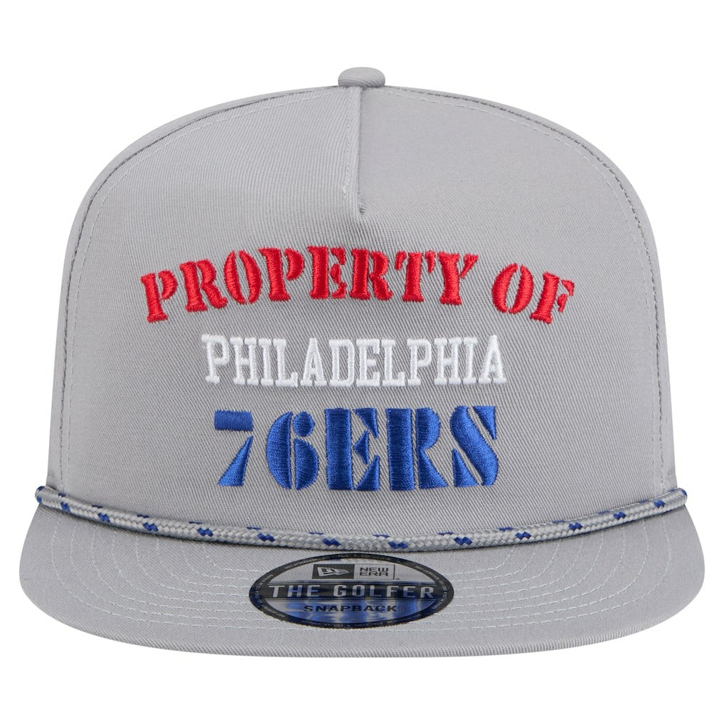 Philadelphia 76ers Throwback Property Of Golfer Snapback Hat Gray