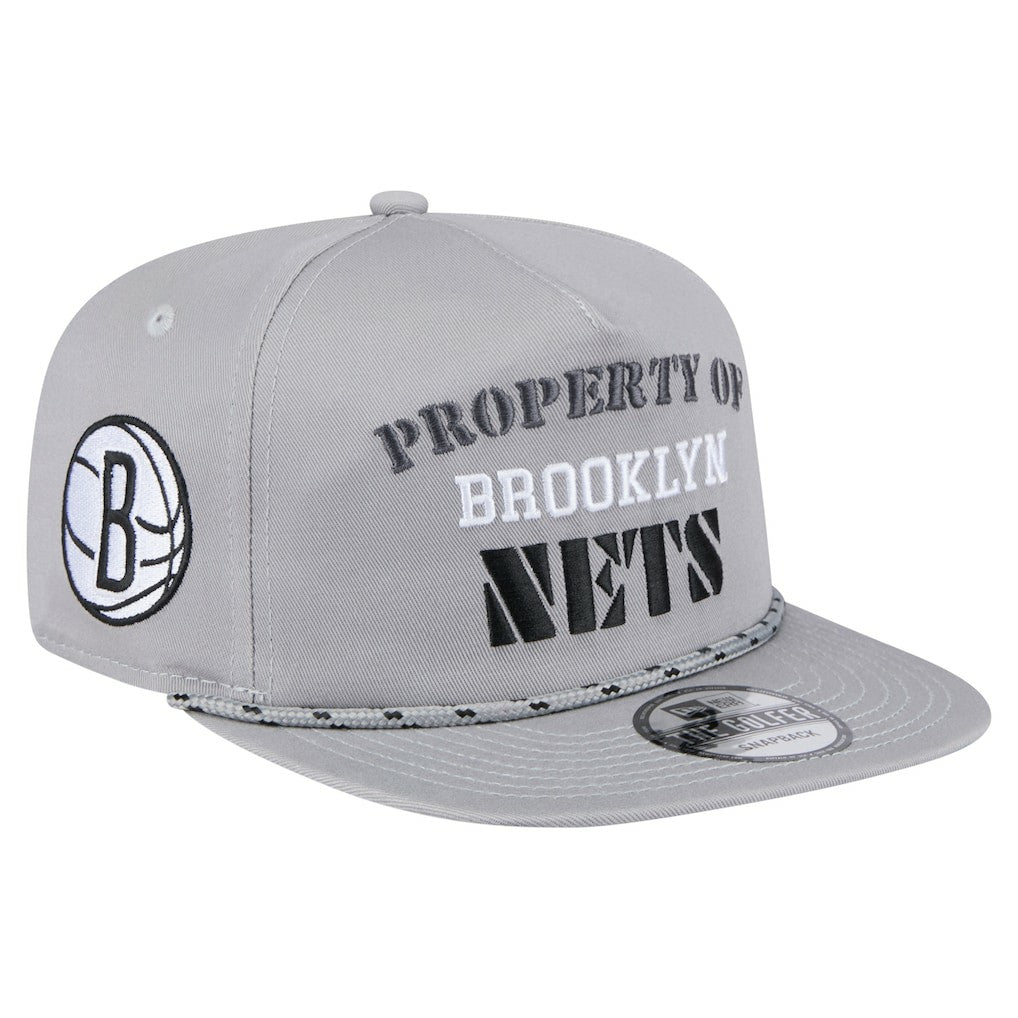 Brooklyn Nets Throwback Property Of Golfer Snapback Hat Gray