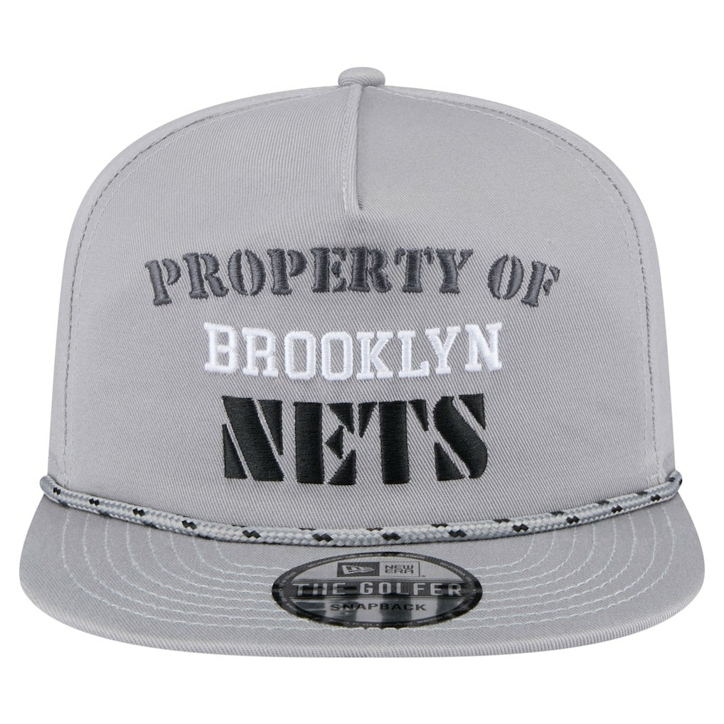Brooklyn Nets Throwback Property Of Golfer Snapback Hat Gray