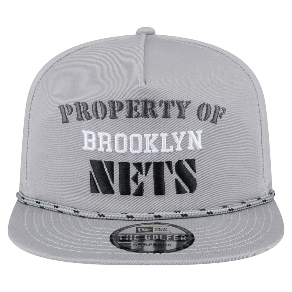 Brooklyn Nets Throwback Property Of Golfer Snapback Hat Gray