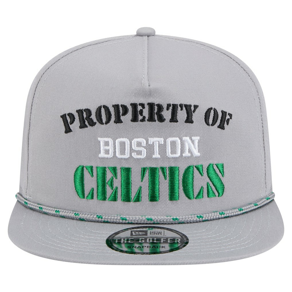 Boston Celtics Throwback Property Of Golfer Snapback Hat Gray