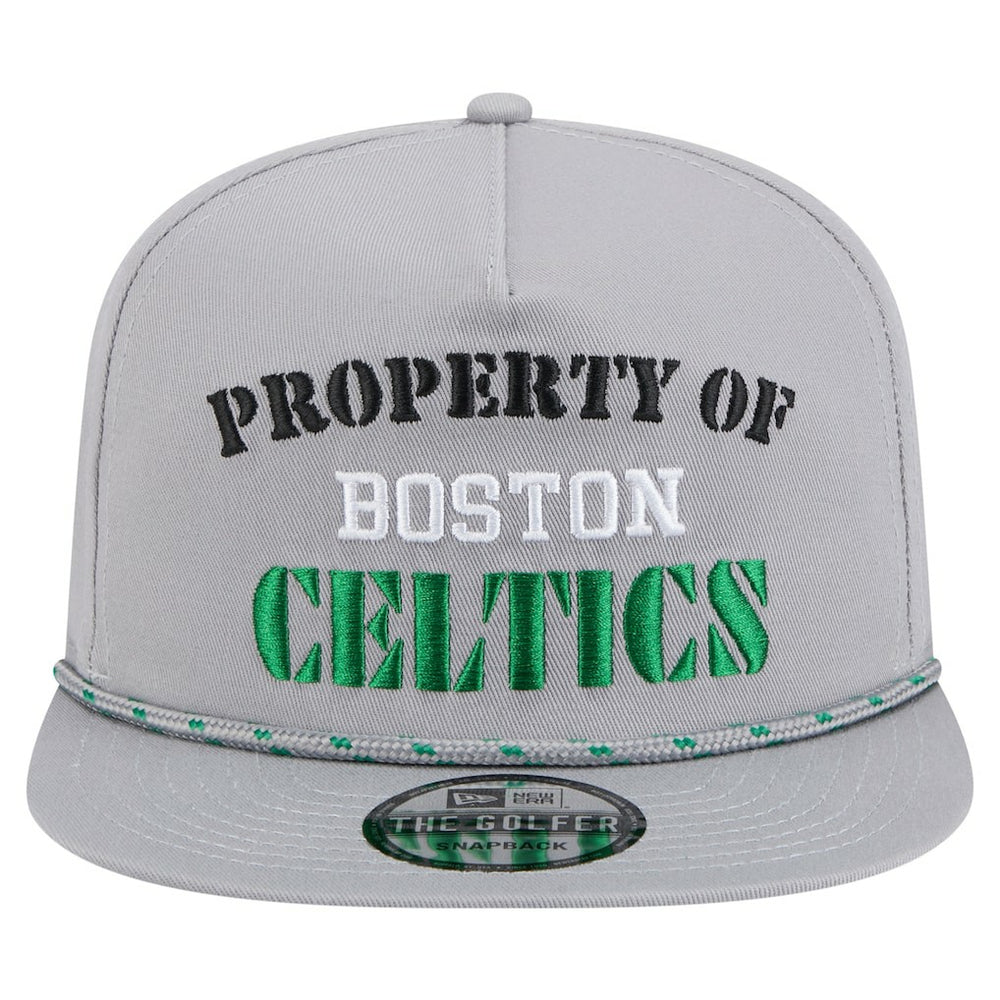 Boston Celtics Throwback Property Of Golfer Snapback Hat Gray