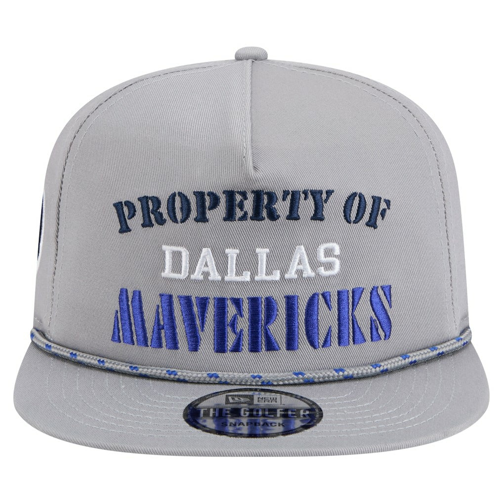 Dallas Mavericks Throwback Property Of Golfer Snapback Hat Gray