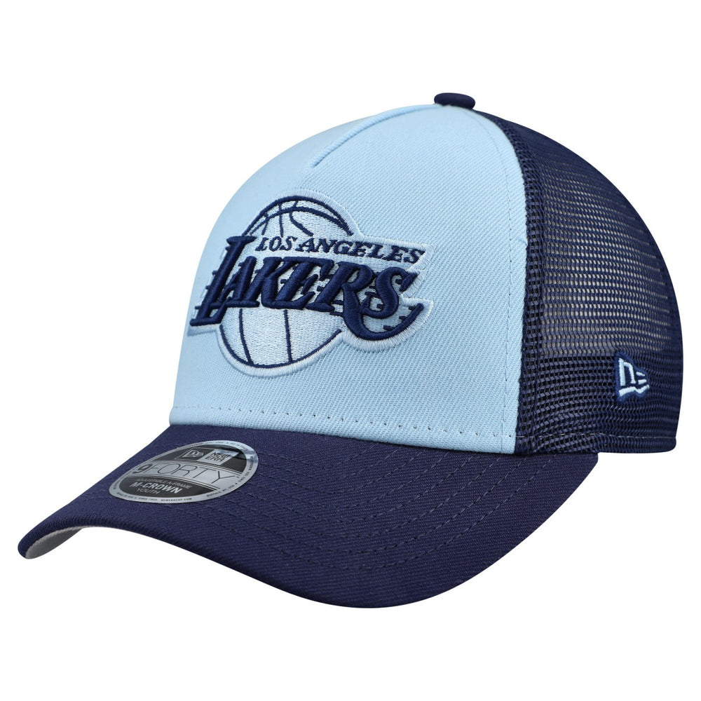 Los Angeles Lakers Youth Colorpack 9FORTY A-Frame Trucker Adjustable Hat Light Blue