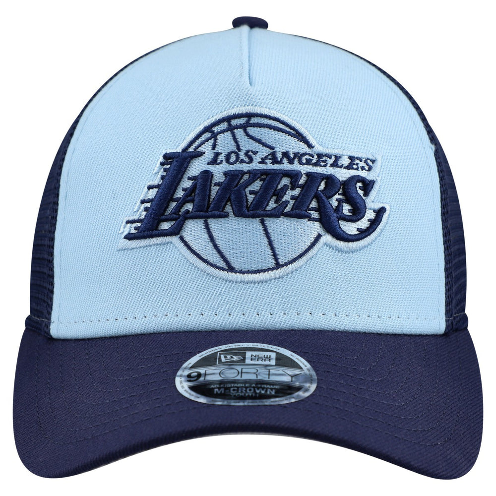 Los Angeles Lakers Youth Colorpack 9FORTY A-Frame Trucker Adjustable Hat Light Blue