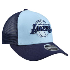 Los Angeles Lakers Youth Colorpack 9FORTY A-Frame Trucker Adjustable Hat Light Blue