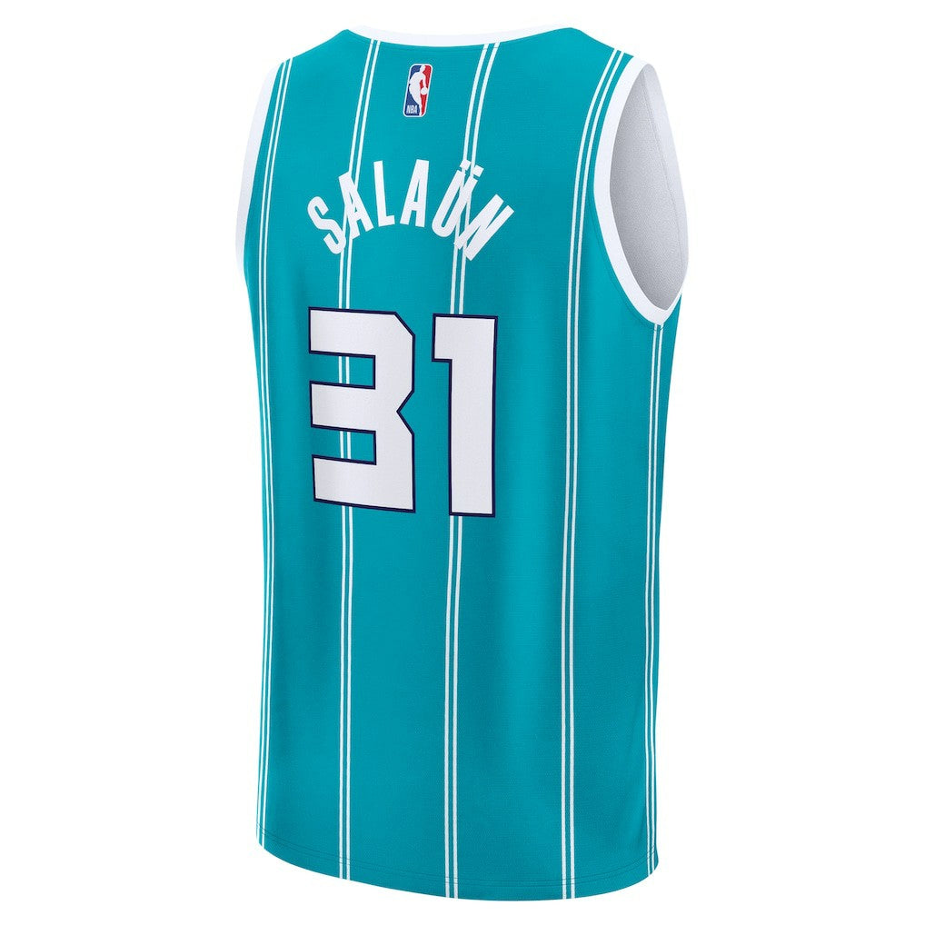 Tidjane Salaun Charlotte Hornets 2024 NBA Draft Fast Break Player Jersey Icon Edition Teal