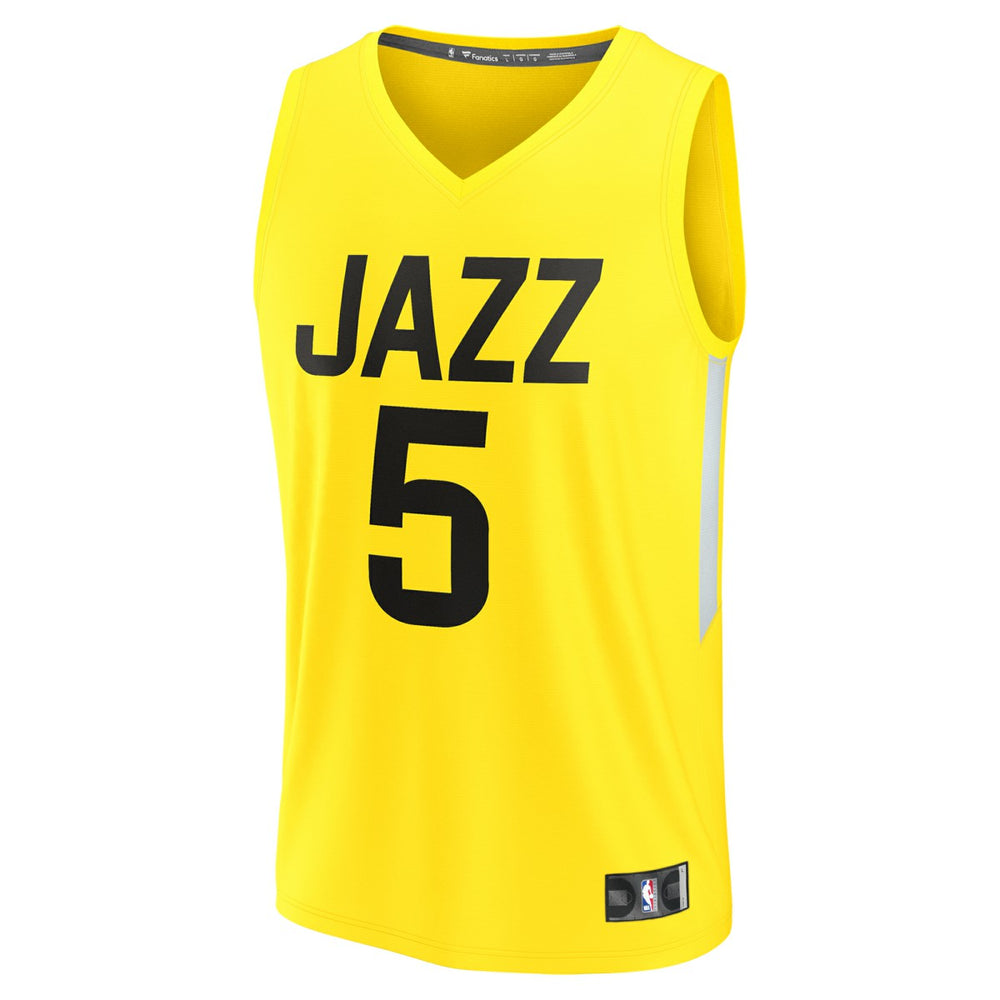 Cody Williams Utah Jazz Youth 2024 NBA Draft Fast Break Player Jersey Icon Edition Yellow