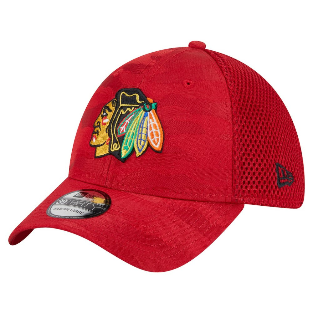NHL Chicago Blackhawks New Era Active Subtle Camo 39THIRTY Flex Hat - Red
