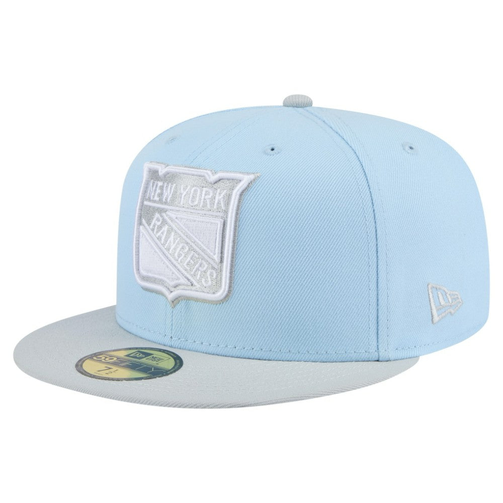 NHL New York Rangers New Era Color Pack 2-Tone 59FIFTY Fitted Hat - Light Blue/Gray