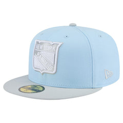NHL New York Rangers New Era Color Pack 2-Tone 59FIFTY Fitted Hat - Light Blue/Gray